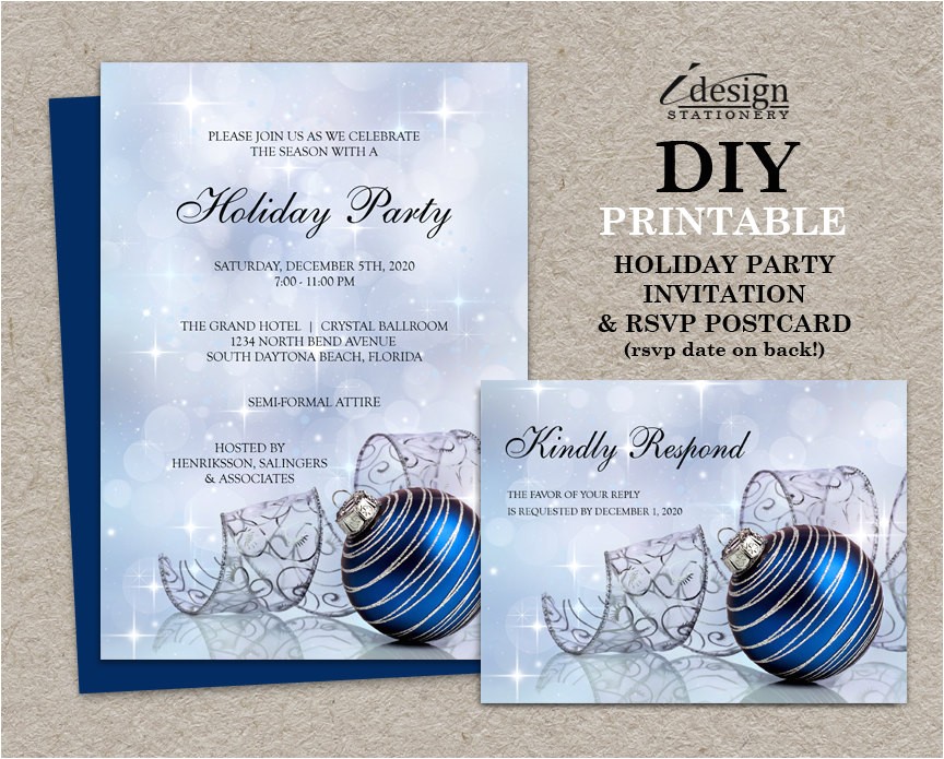 christmas party invitations with rsvp