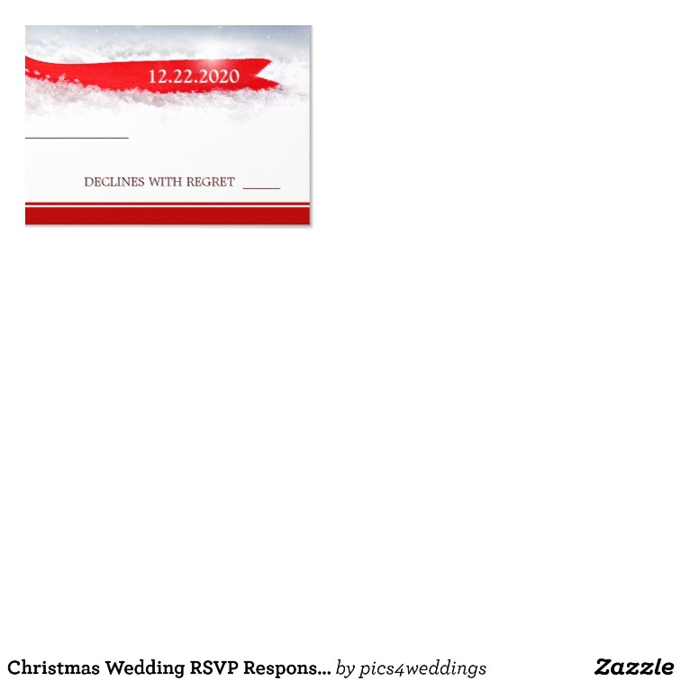 christmas wedding rsvp response card template