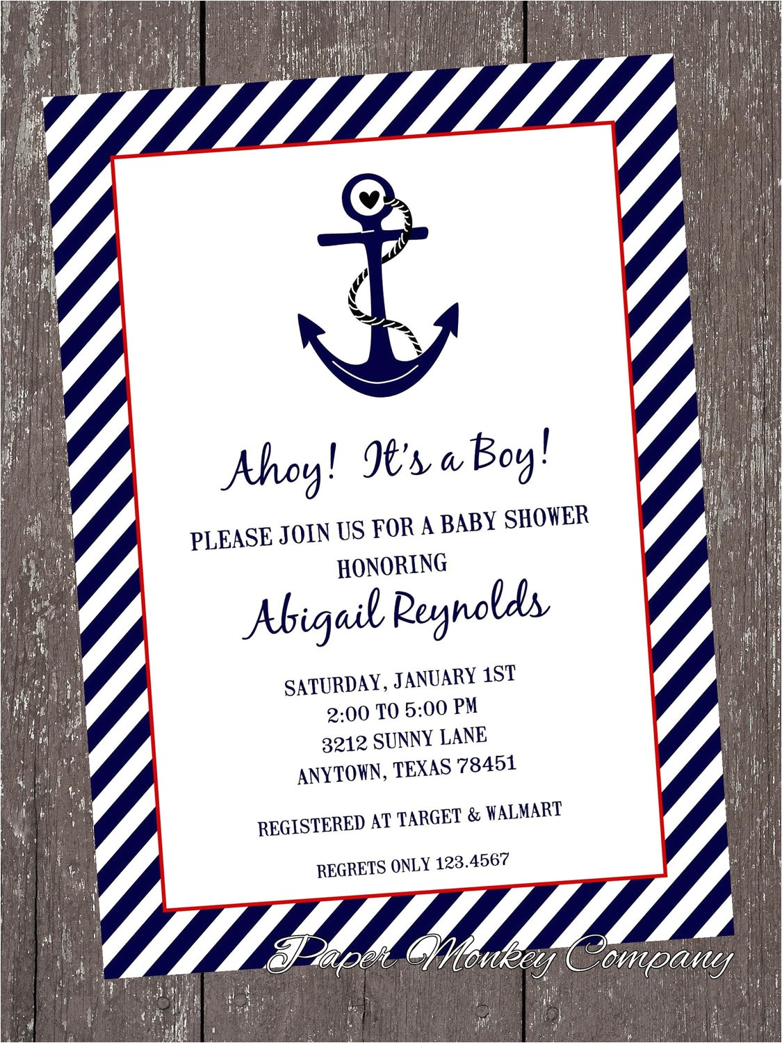 nautical baby shower invitations templates