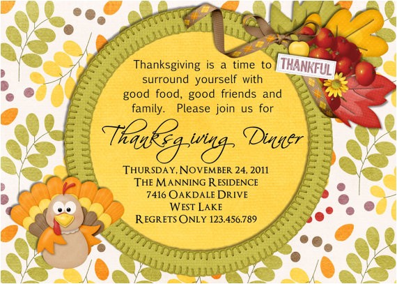 thanksgiving dinner invitation wording