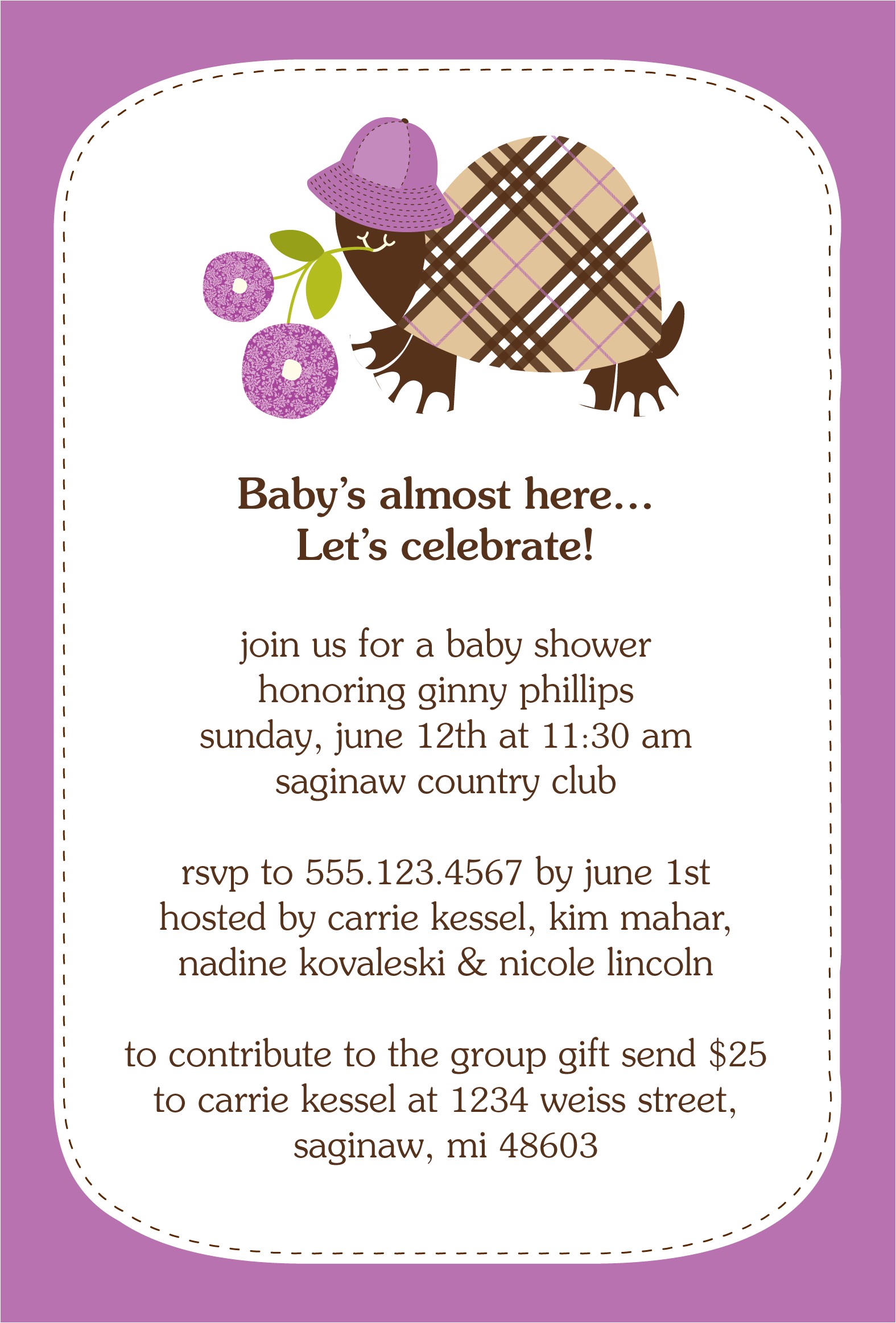 samples of baby shower invitations wording