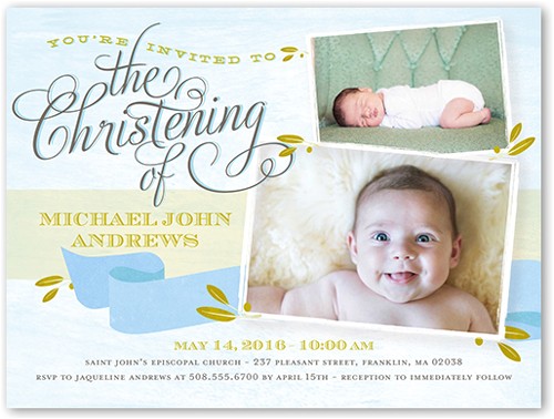 baby boy baptism invitations