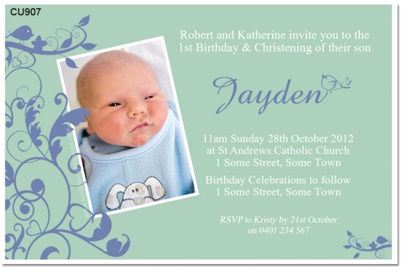 invitation for christening boy