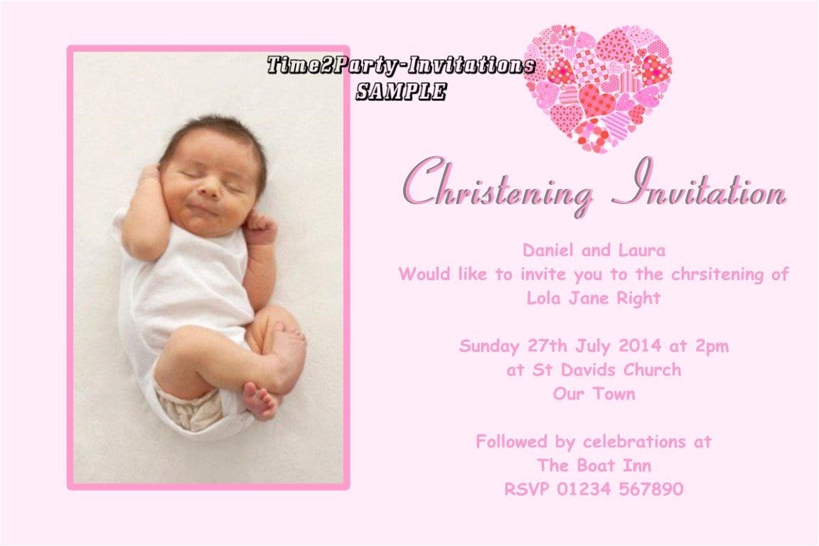 sample invitation for christening cards