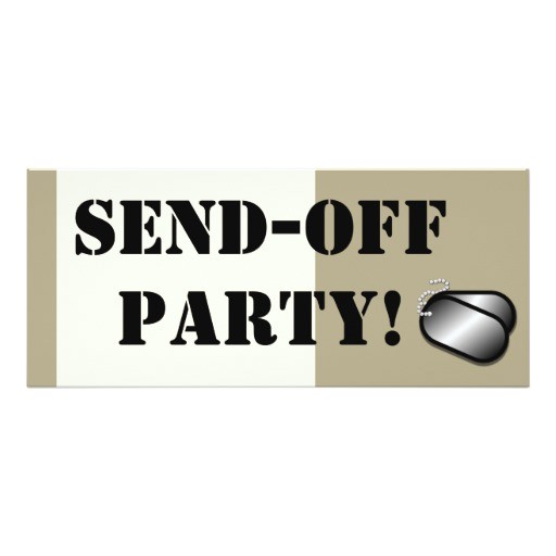 military send off party custom personalized invitation 161250823042207097