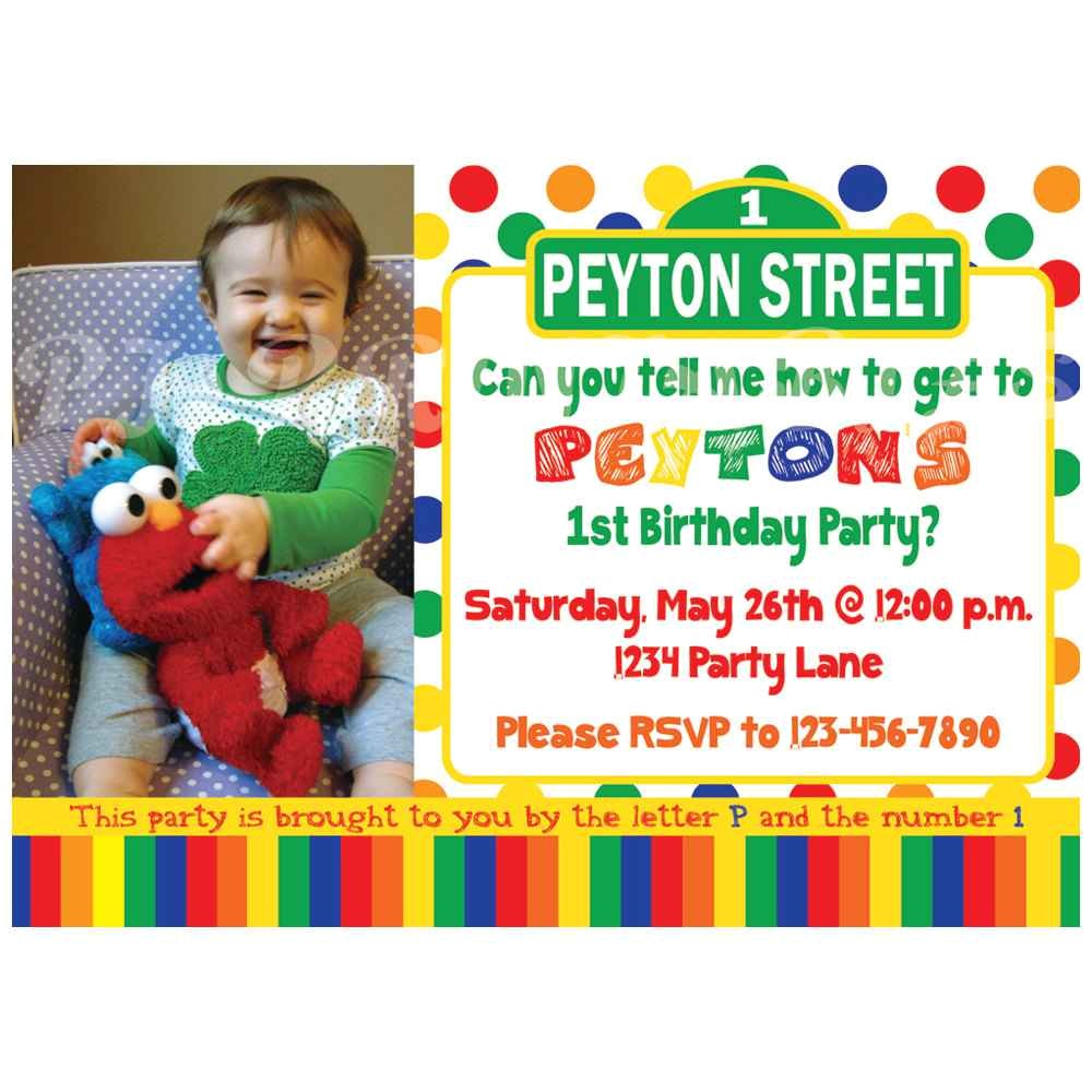 sesame street birthday invitations