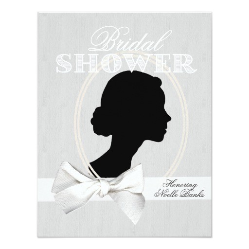 silhouette bridal shower invitation