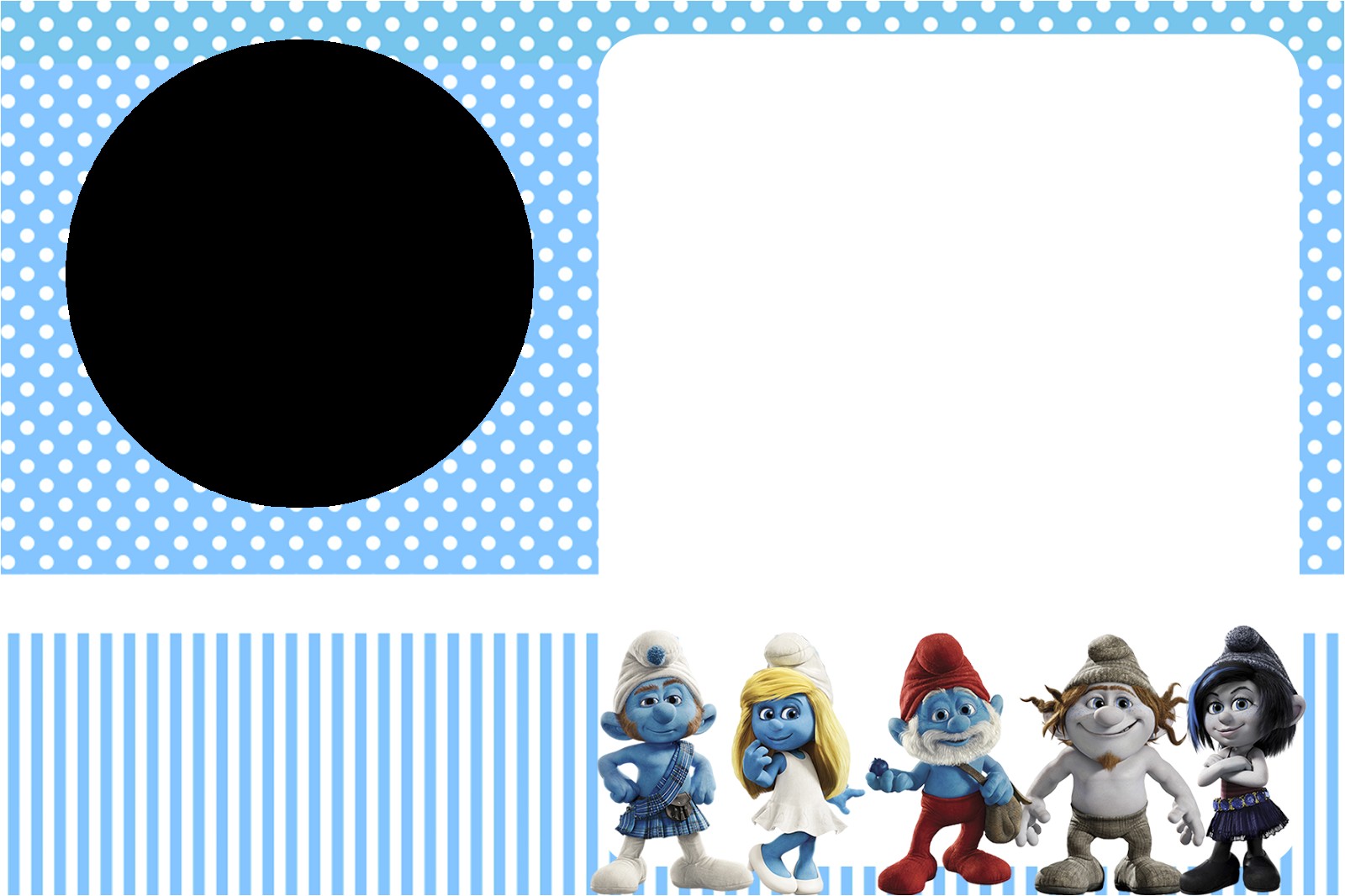 smurfs invitations and party free 1