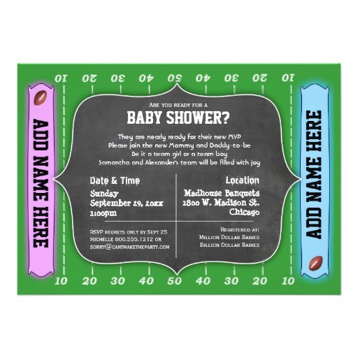 sports theme baby shower invitations
