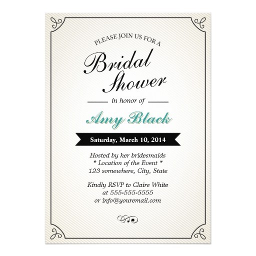 bridal shower invitations classy