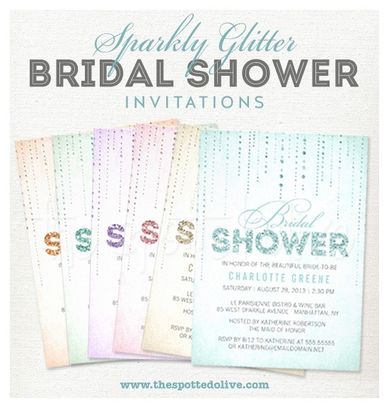 glitter bridal showers