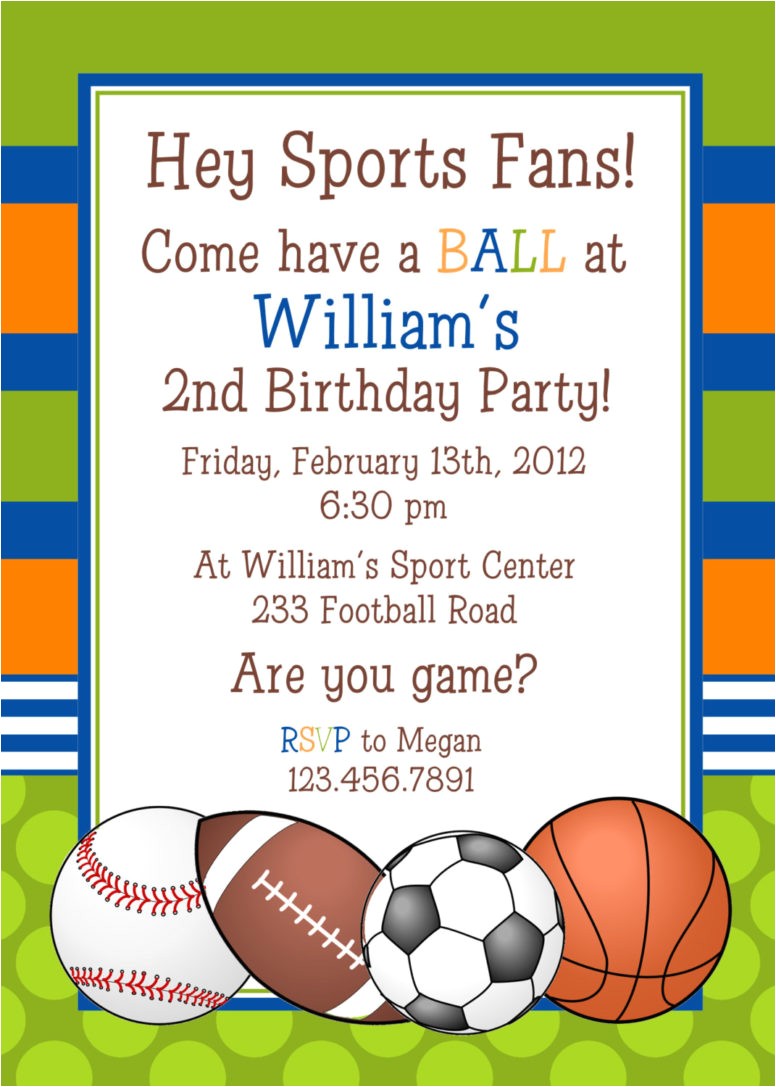 sports themed baby shower and birthday party invitation card design ideas for you