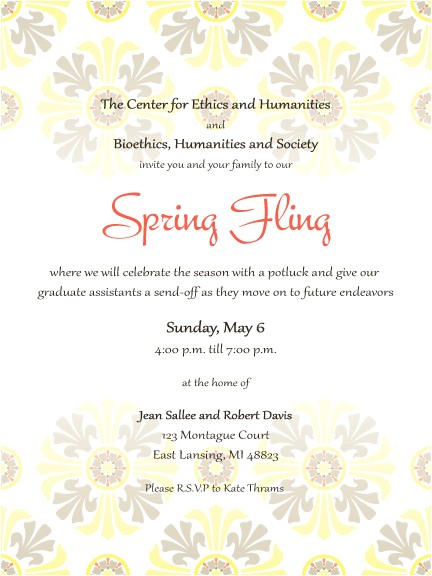 invitation for spring party