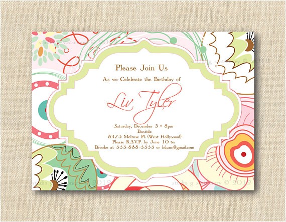 spring fling party invitation with