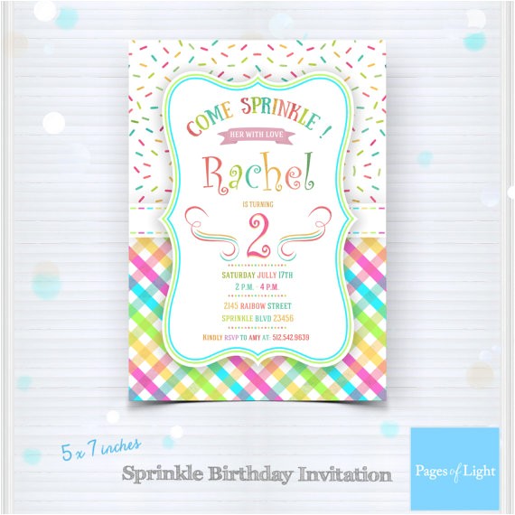 printable sprinkle birthday invitation