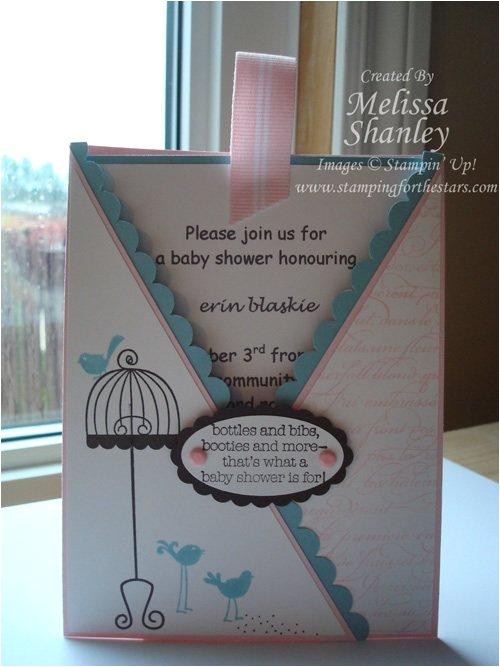 stampin up baby shower invitations