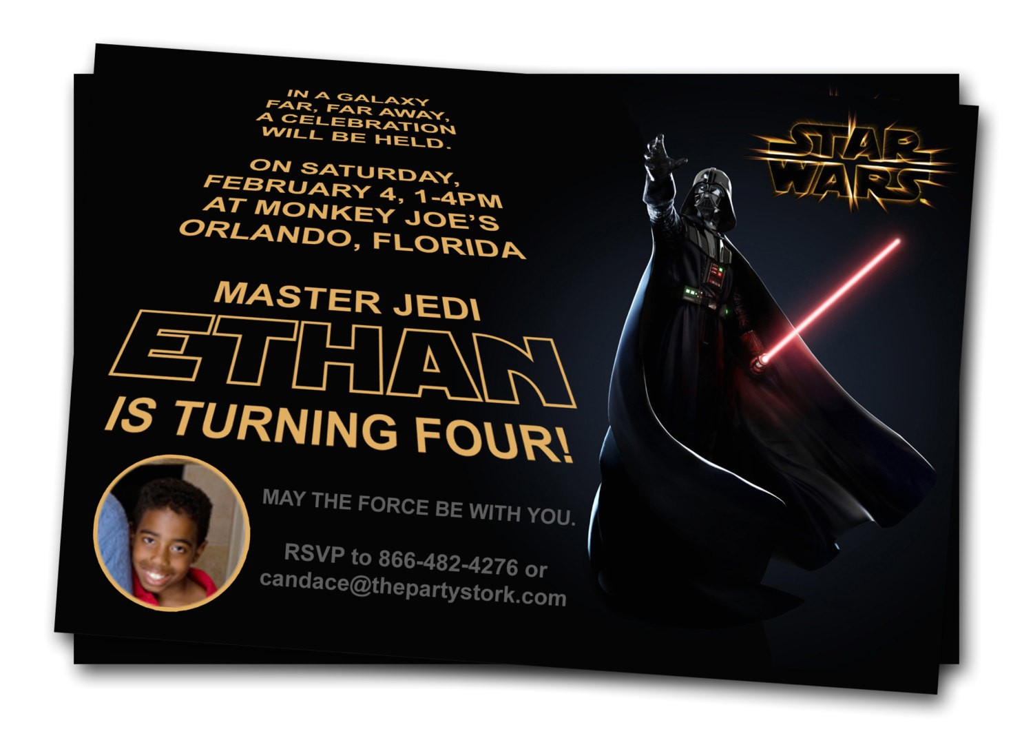 Star Wars Photo Birthday Invitations Free Printable Star Wars Birthday Invitations
