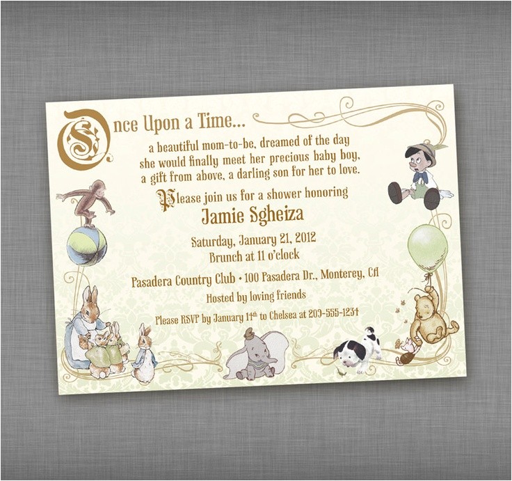 storybook baby shower invitations