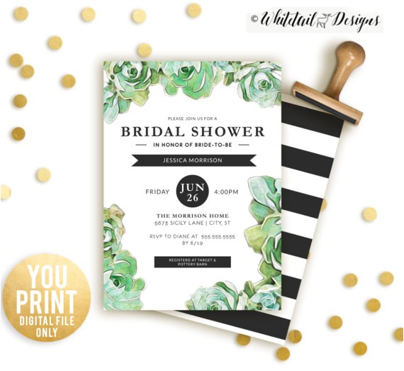 succulent bridal shower ideas
