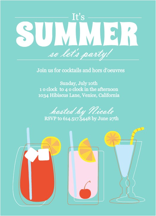 summer party invitations