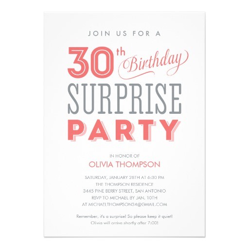 30th surprise birthday invitations