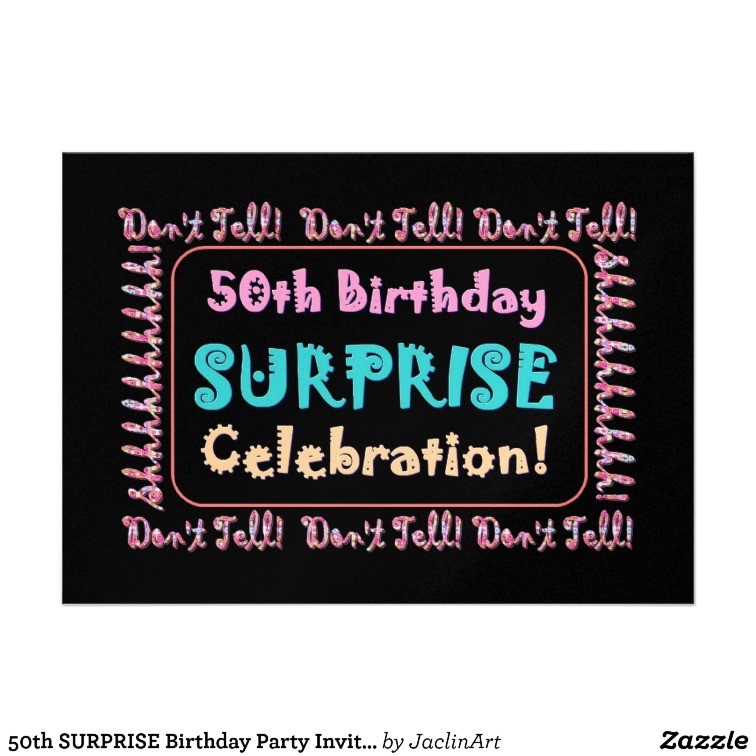 50th birthday surprise party invitations