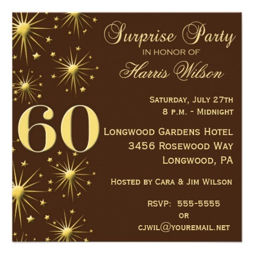 surprise 60th birthday party invitations wording