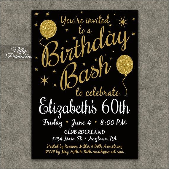 60th birthday invitations