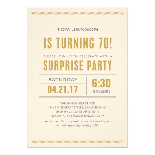 big type 70th birthday surprise party invitations 161946268615958077