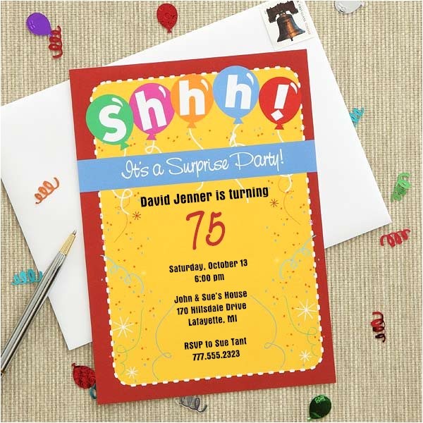 party invitations 75th
