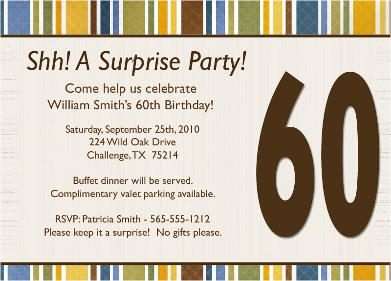 surprise birthday invitation wording template