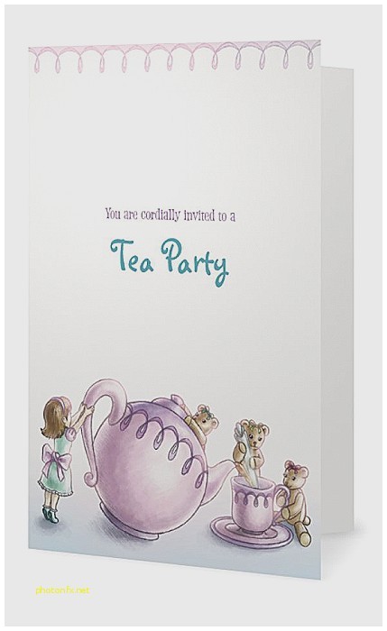 tea party themed baby shower invitations