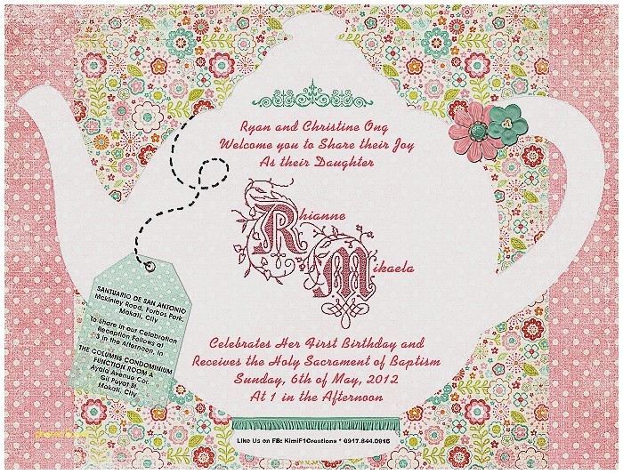 teacup baby shower invitations