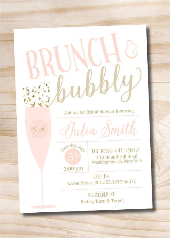 brunch and bubbly bridal shower