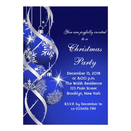 elegant holiday christmas party invitation card