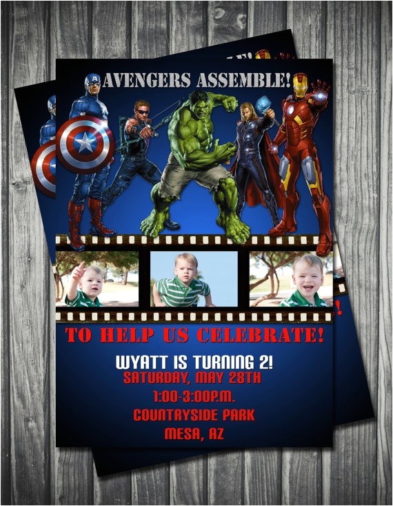 avengers invitations