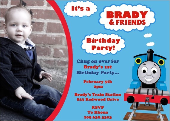 thomas the train birthday party invitations