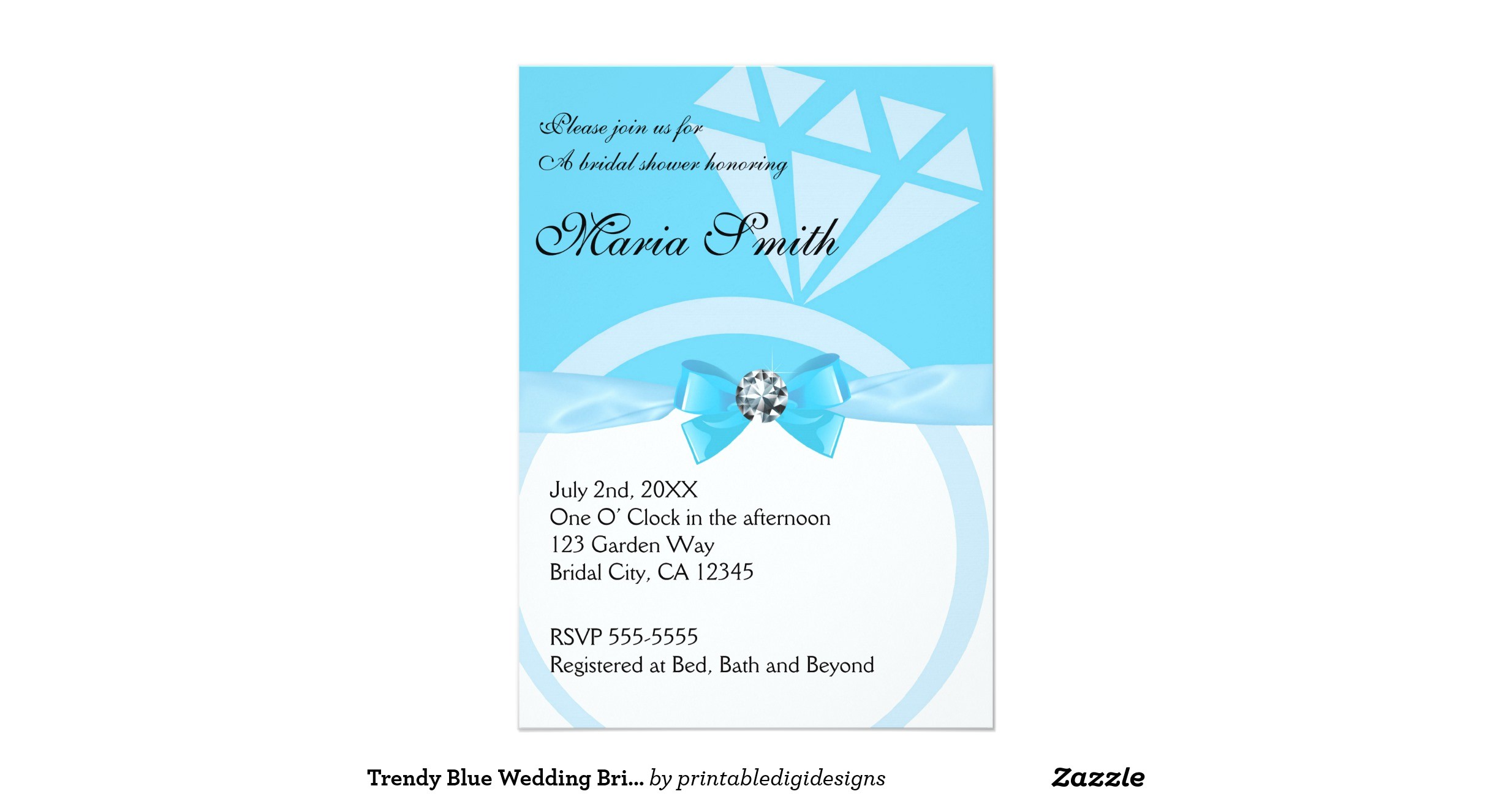 tiffany blue wedding bridal shower invitations