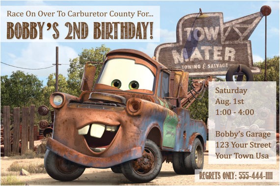 tow mater invitations