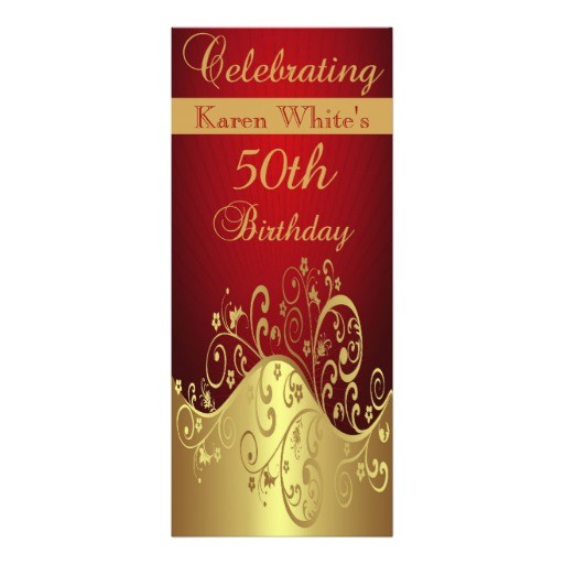 50th birthday party personalized invitation