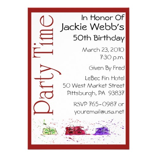 personalized 50th birthday party invitation