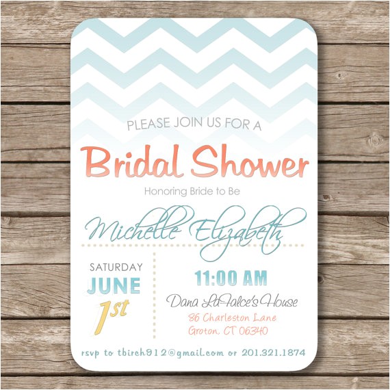 unique bridal shower invitations beach