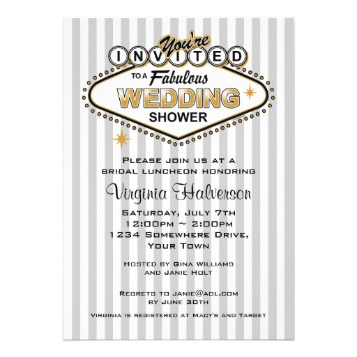 bridal shower invitations vegas theme