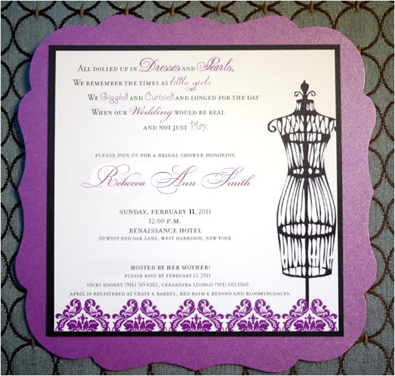 victorian bridal shower invitations