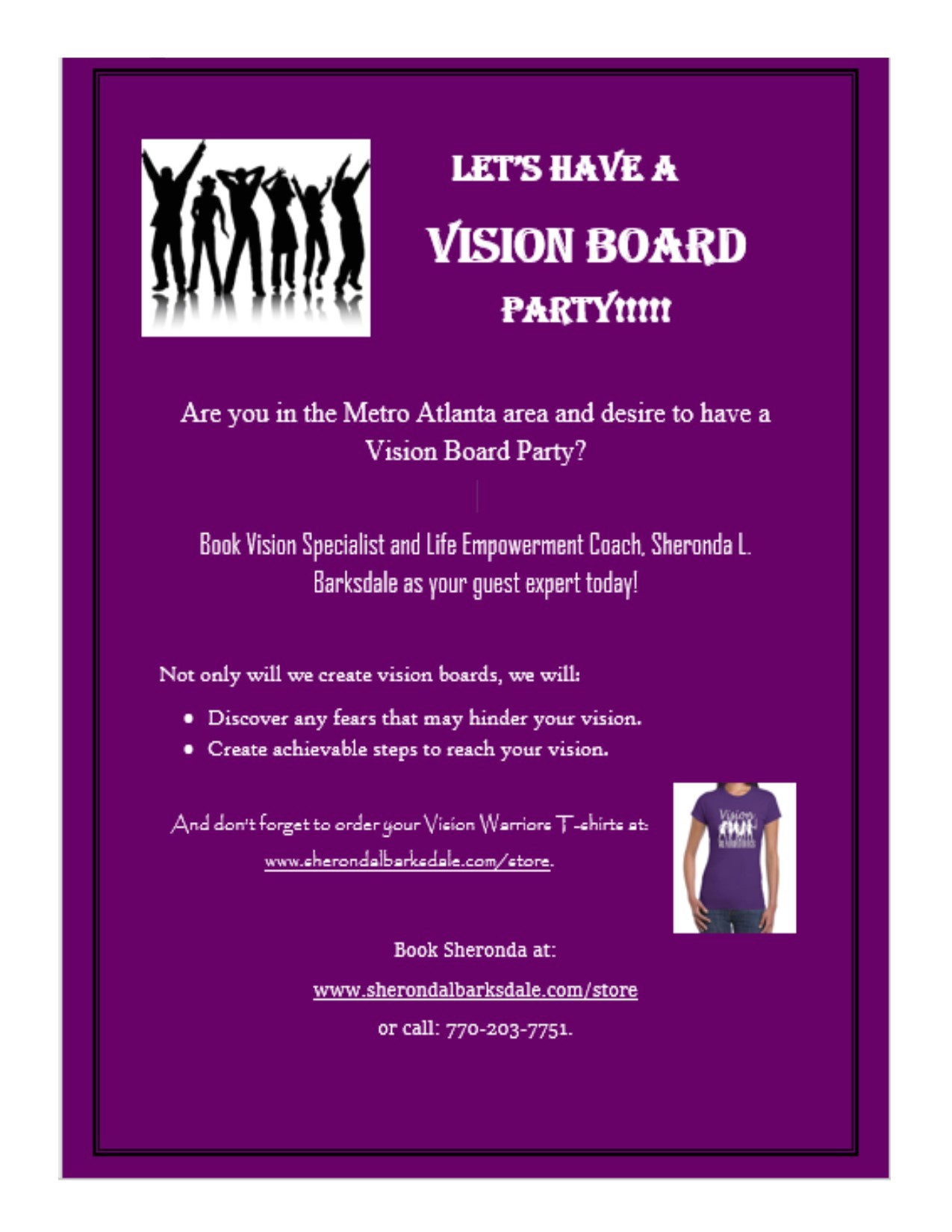 vision board party invitation