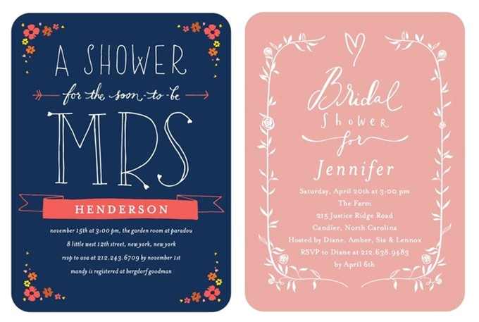 bridal shower invitations from wedding paper divas