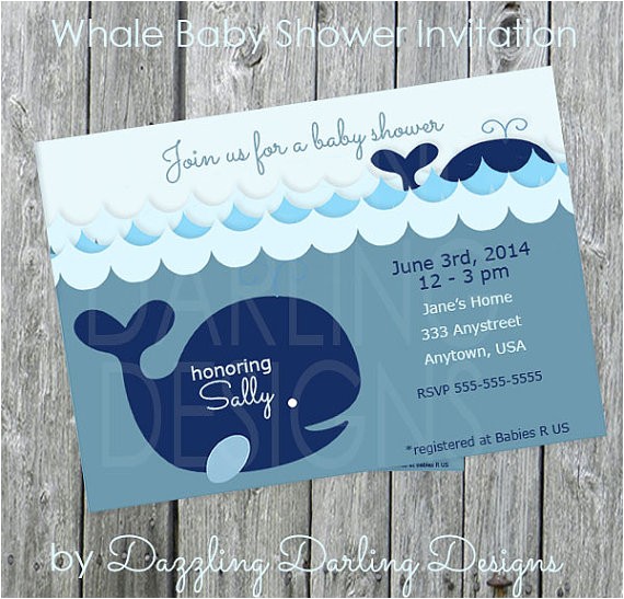 baby shower whale nautical themed