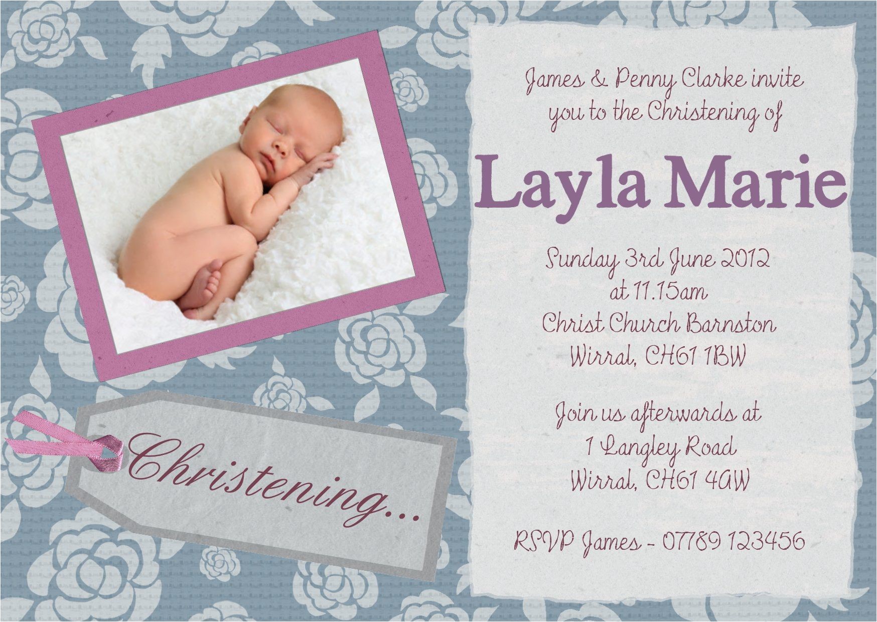 christening invitation cards