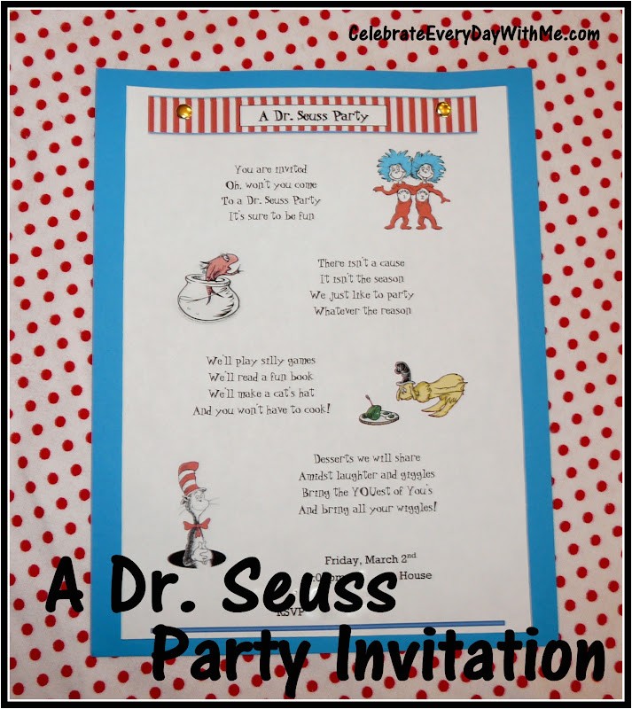 send a dr seuss party invitation
