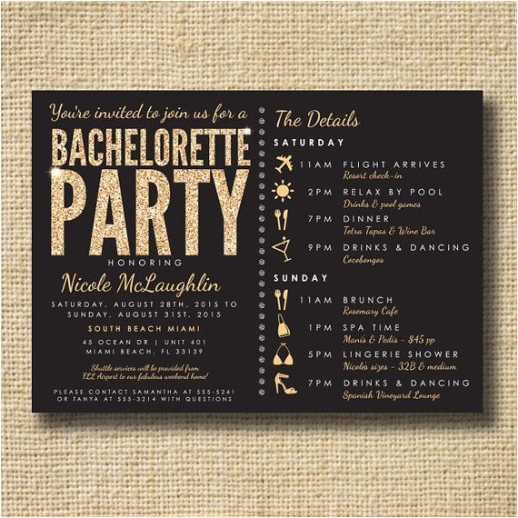 bachelorette party invitations